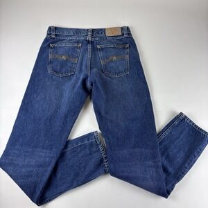 Nudie Jeans Steady Eddie II Blue‎ Slate Denim 29x32 Button Fly Tapered Leg
